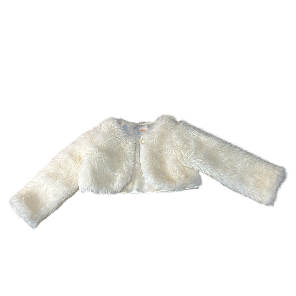 Fuzzy White Faux Fur Jacket